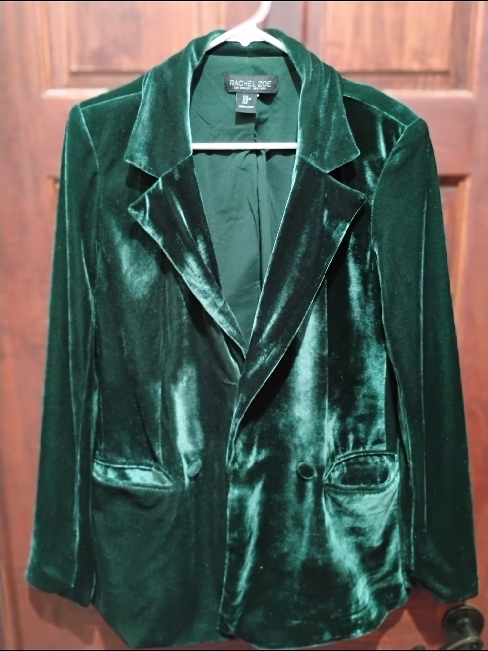 Rachel Zoe Emerald Velvet Blazer Jacket